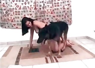 She gives her fuck slots to a dog