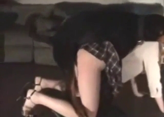 Black two-bagger fucks little one in slutty explicit chiefly all fours