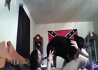 Southern slut sucking off the nice cock of her rear end