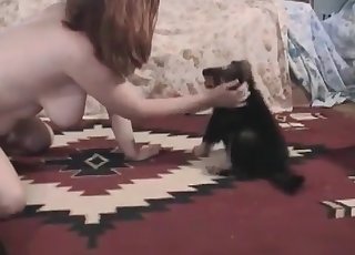 Black dog fucking that taut pussy - 犬のポルノチューブ 